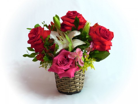 Arranjo com Rosa Importada